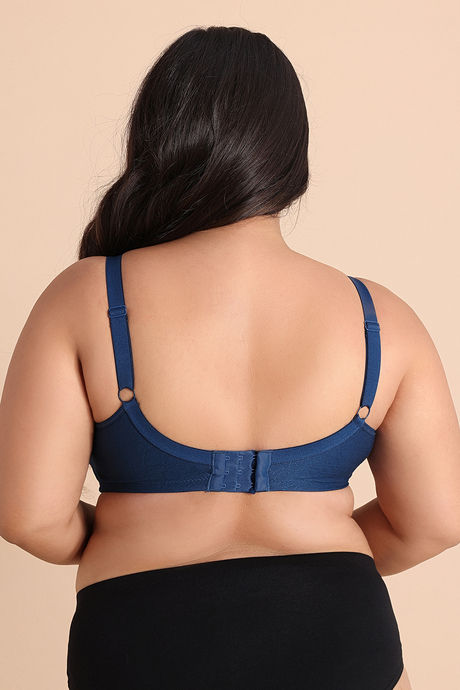 Zivame True Curv Jacquard Single Layered Non Wired Full Coverage Super Support Bra - Blue Opal — image 4